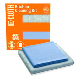 E-Cloth Kitchen Cleaning Kit, Premium Microfiber Cleaning Cloth with Scrubber, Ideal Cleaning Supplies for Kitchen Sinks and Dish Scrubber, 100 Wash Guarantee, 2 Cloth Set