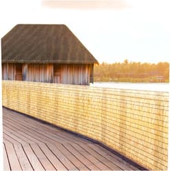 Tgzwme Natural Reed Fence Roller Blind,6FT X 16.4FT Bamboo Reed Fencing Privacy Reed Screening for Outdoor, Gallery, Restaurant, Hotel, Patio