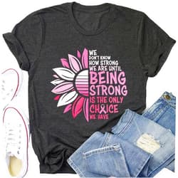 OJLPHH Breast Cancer Shirts Women Breast Cancer Awareness T-Shirts Cancer Survivor Pink Ribbon Short Sleeve Graphic Tee Tops
