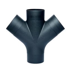 POWERTEC 70275 3-Way Dust Collection Fitting w/Y Shaped Design for 4 in Hose & Cuff