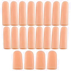 ANCIRS Gel Finger Support Protector Gloves, Gel Finger Cots/Covers - Different Sizes Silicone Fingertips for Hands Cracking, Eczema Skin (20pcs)