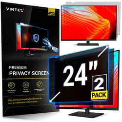 VINTEZ [2 Pack] 24 Inch 16:9 Computer Privacy Screen Filter for Widescreen Monitor and Laptop - Anti-Glare - Anti-Scratch Protector Film - Data Confidentiality Shield [2 Pack]
