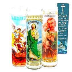 Graydon Hall 3 Pack Saint Candles Catholic - Bundle Features 8