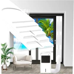 SunDiao Portable Sliding Door Air Conditioner Kit, New Upgrade Door AC KIT, Adjustable AC Sliding Door Vent Kit 16.9 Inches - 90 Inches, with 2pack 3m seal, Suit for 5.9''/15cm Exhaust Hose