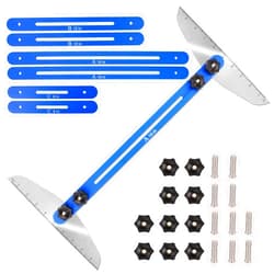FEITON Stair Tread Template Tool, FEITON Stair Gauge Set Shelf Layout Tool and Stair Tread Jig Measuring Stair Tool Self Scribe Tool for Stairs, Risers, Partitions, Self and Cutting Drywall