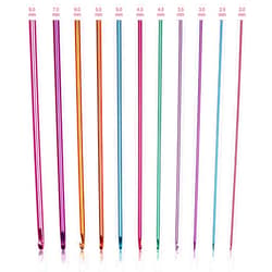 Coopay Long Crochet Hook Set, 11pcs Tunisian Multicolor Afghan Crochet Needles for Crocheting, 2mm(B)-8mm(L), Great Knitting & Crochet Supplies Tool for Beginner, Crocheter & Knitter