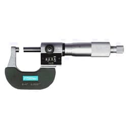 Fowler 52-224-009 Metric Digit Outside Micrometer, 0-25mm Measuring Range