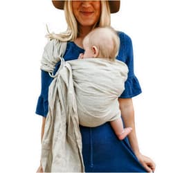Hip Baby Wrap Baby Carrier Ring Sling - Baby Wraps Carrier, Perfect for Baby Shower, Baby Sling Carrier, Baby Wrap Carrier, Baby Carriers, Baby Wearing Carrier, Ring Sling Baby Carrier (Oat)