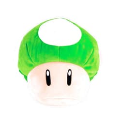 Club Mocchi Mocchi Mario Kart 1-Up Mushroom Plush Stuffed Toy Super Soft Great for Kids & Collectors Green, 15-Inch (T12971)