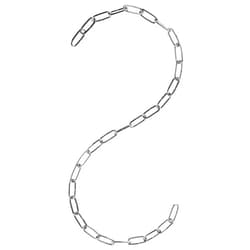 Trinkrittey Stainless Steel Metal Chain 20Inch (L) x 0.3Inch (T) Long Link Chain Rings Light Duty Coil Chain Stainless Steel Safety Chains for Hanging Pulling Towing