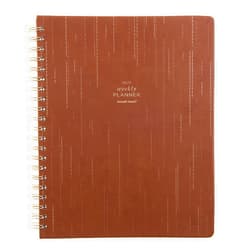 russell+hazel 2025 Vegan Leather Black Weekly Planner, 12 Month Calendar