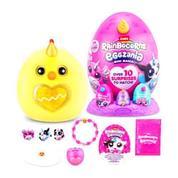 Rainbocorns Eggzania Mini Mania Chicken Plush Surprise Unboxing with Animal Soft Toy, Idea for Girls with Imaginary Play by ZURU
