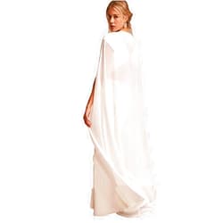 Kelaixiang Bridal Wedding Capes Veils Chiffon Bridal Wraps Cathedral Length Wedding Cloak with Arm Hole