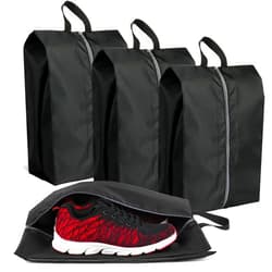 COIDEA Shoe Bags for Travel, Set of 4 Pack Shoe Travel Bags for Packing, Large Waterproof Portable Travel Shoe Bag with Zipper Travel Essentials Women for and Men