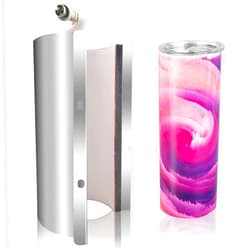 SNOWAQUA 20oz Tumbler Heat Press Attachment for Heat Press Machine Transfer Sublimation, 110V Sublimation Cup Heating Transfer Attachment for DIY Mug Printing (Male Plug)