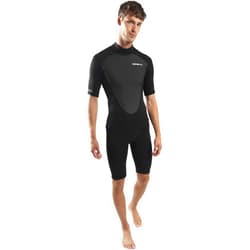 Gul Mens Response 3/2mm Back Zip Shorty Wetsuit - Black - Easy Stretch
