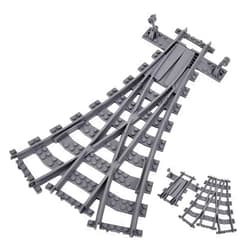 Berfaset City Train Tracks Building Sets Flexible Train Tracks Expansion Railroad Train Tracks Building Toy Accessories Compatible with Major Brand (Three-Way Orbit)