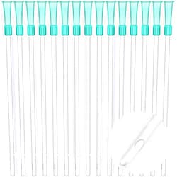 TrelaCo 50 Pcs 10'' Long PVC Replacement Tubings Supplies Tubes Kit 14FR Disposable Cleaning Nozzle Clear Replacements Tube Hose with Flexible Rounded End for Smooth Insert