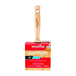 Wooster Brush Available F5119-4 Bravo Stainer Bristle/Polyester Stain Brush, 4 Inch, 4-Inch , White