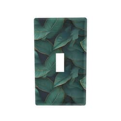 DOMIKING Banana Leaf Green Decorative Wallplates Single Toggle Light Switch Wall Plate 2.8 * 4.5 Inches Switch Cover Unbreakable Outlet Covers for Living Room Bedroom Home Docor