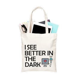 BDPWSS Sonographer Tote Bag Ultrasound Technician Gift Sonography Tech Gift Radiologist Gift I See Better In The Dark