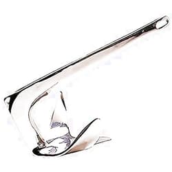 ISURE MARINE 4.4lb(2kg) Stainless Steel Bruce Style Claw Force Boat Anchor Heavy Duty Marine Grade Polished