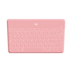 Logitech Keys-to-Go Super-Slim and Super-Light Bluetooth Keyboard for iPhone, iPad, Mac and Apple TV, Including iPad Air 5th Gen (2022) - Blush Pink (Renewed)