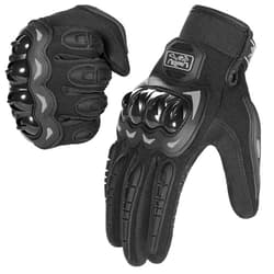 COFIT Motorcycle Gloves for Men and Women, Full Finger Touchscreen Motorbike Gloves for BMX ATV MTB Riding, Road Racing, Cycling, Climbing, Motocross - Black L