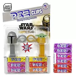PezCandy Pez Candy Star Wars The Mandalorian & The Child (Baby Yoda) Pez Dispenser Clips with Candy, Pez Candy Dispenser Refill