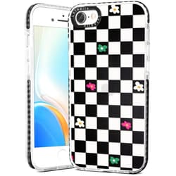 Lotadilo Cute Case for iPhone 6/6S/7/8/SE(2020/2022) - for Women Girls Kawaii Funny Design Fun Aesthetic Plaid Flower Fashion Girly for Teens Pattern TPU Bumper Phone Covers