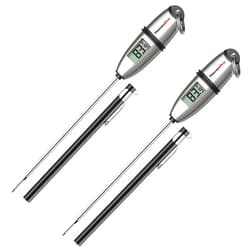 ThermoPro TP-02S（2 Pack） Instant Read Meat Thermometer Digital Cooking Food Thermometer with Super Long Probe for Grill Candy Kitchen BBQ Smoker Oven Oil Milk Yogurt Temperature
