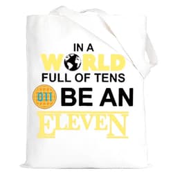 LEVLO Eggo Waffles Cosmetic Bag Eggo Waffles Fans Inspired Gift In A World Full of Tens Be An Eleven Waffle Makeup Zipper Pouch Bag (Be An Eleven Tote)