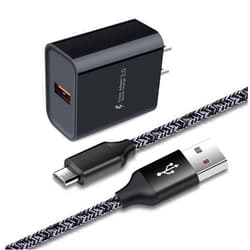 ABCPOW Adaptive Fast Charger Android Charger for Samsung Galaxy S7 Edge S6 S5 J3 J3V J7 J7V J5,Moto G5 G4 E6 E5 E4,LG Stylo 3 2 G4 K50 K40 K22 K20,Tablet,Android Phone,HTC, 3ft Fast Charging Micro USB Cable