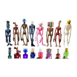 POPRORE 8 PCS Siren Head Toys Siren Head Action Figure Monster Amazing Head Horror Models (Series-H)