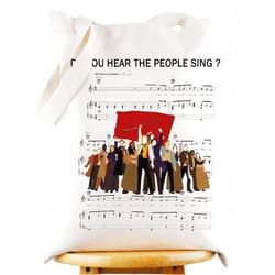 WZMPA Les Miserables Musical Tote Bag Cosette Fans Gift Do You Hear The People Sing Romantic Shoulder Bag