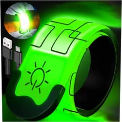 Rivsli LED Armband for Running,USB Rechargeable Safety Light for Runners,High Visibility Light Up Band Reflective LED Bracelet for Night Walking Jogging Cycling Running Gear