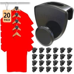 Latoxcaa Space Saver for Hangers, 20Pcs Premium Closet Space Savers Clothes Hanger Connector Hooks, Space Saving for Closet Organizer Heavy Duty Cascading Connection Hook, Black