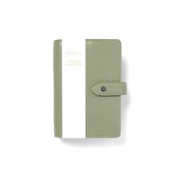 Filofax Malden Buffalo Leather Organizer Weekly Planner Bundle with DiLoro Ballpoint Pen 2026 (Vetiver 2026, Personal Paper Size 6.73