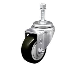 Service Caster Polyurethane Swivel Threaded Stem Caster w/3.5