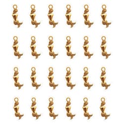 Ruwado 50 Pcs Mermaid Charms Metal 2 x 0.8 cm Cute Ocean Sealife Pendants Supplies for DIY Jewelry Making Necklace Bracelet Earring Keychain Accessories