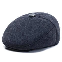 CHERISH INTELLIGENCE Cherish Men's Classic Newsboy Hat, Winter Warm Ear Protection Herringbone Ivy Hat, Retro Style Hat Flat Caps