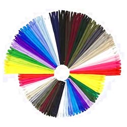Wartoon Zippers for Sewing Assorted Lengths, Wartoon Nylon Coil Zippers, 48 pcs 30cm/12 Inch and 23cm/9Inch Multicolor Nylon Coil Zippers for Sewing and Crafts 24 Colors