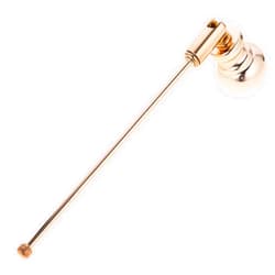 DOITOOL Candle Wick Snuffer Long Handle: Metal Polished Flame Snuffers Bell Shaped Candle Tool for Putting Out Extinguishing Candle Wicks Flame Safely (Golden 25cm)