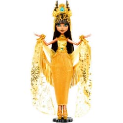 Monster High Howliday Doll, Winter Edition Cleo De Nile Collectible in Golden Gown with Gleaming Accessories and Shimmery Fringe Shawl