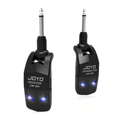 JOYO 2.4GHz Wireless Guitar System 4 Channels Rechargeable Audio Wireless Transmitter Receiver for Guitar Bass Electric Instruments (JW-03)