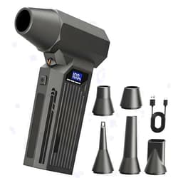 Generic Compressed Air Duster -Mini Blower Turbo Fan,150000RPM Cordless Electric air Duster for Keyboard PC Cleaning,No Canned,Jet Dry Blower Air Blower for Home and Car