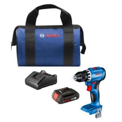 BOSCH GSR18V-400B12 18V Compact Brushless 1/2 In. Drill/Driver Kit with (1) 2.0 Ah SlimPack Battery