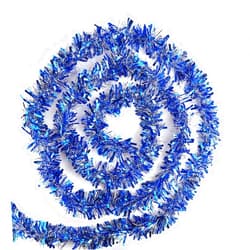 CCINEE 33 Feet Blue Christmas Tinsel Garland for Christmas Tree Ornaments Party Ceiling Hanging Decorations,3.5 inch Wide