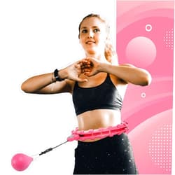 NET PLAYZ Hula Hoop Fitness Gear w/Counter - Abs Workout, Weight Loss & Burn Fat (Smart Weighted Hula Hoops, Stomach Exercises)