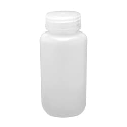 EISCO Reagent Bottle, 250mL - Wide Mouth with Screw Cap - HDPE Labs